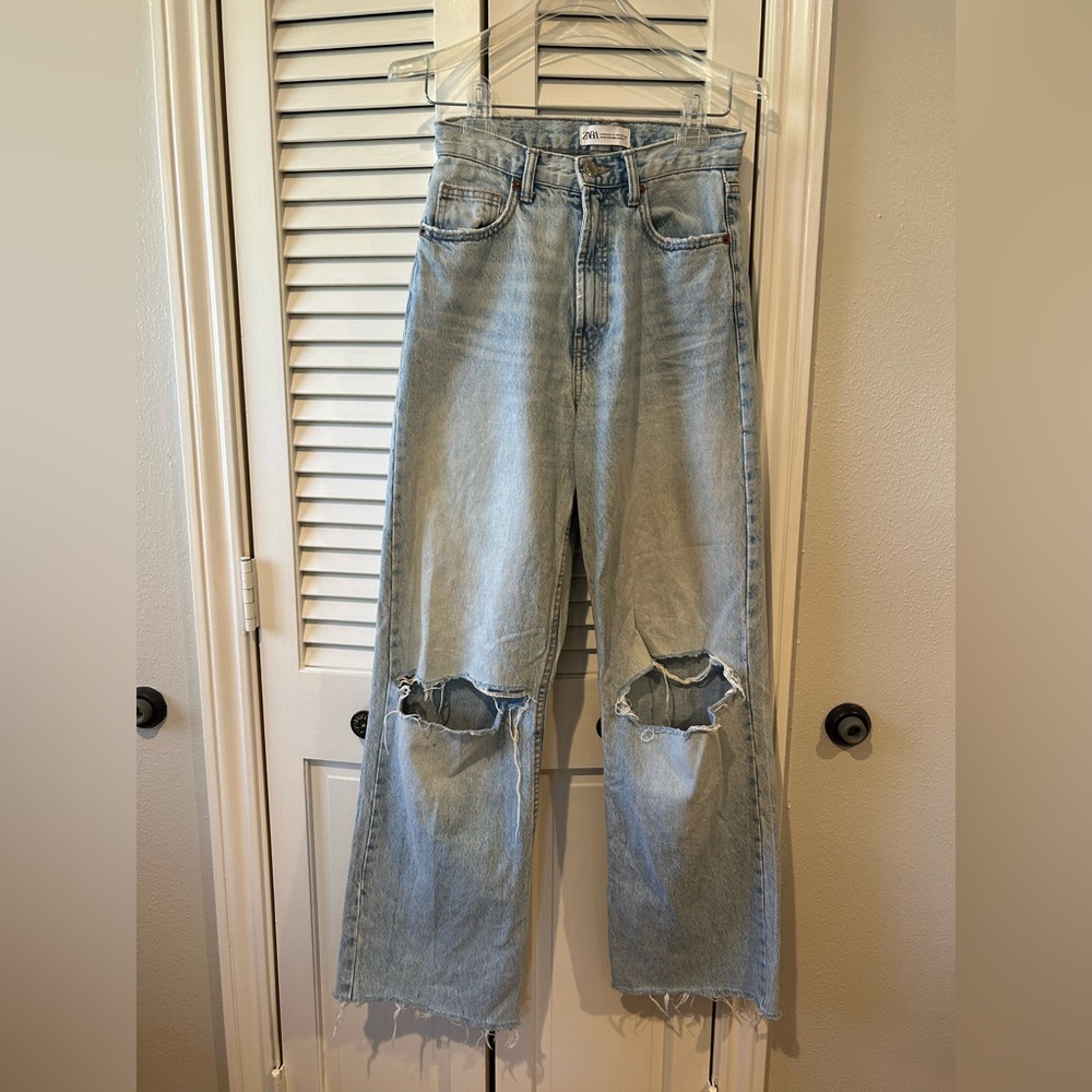 Zara Sky Blue High Rise Women's Jeans